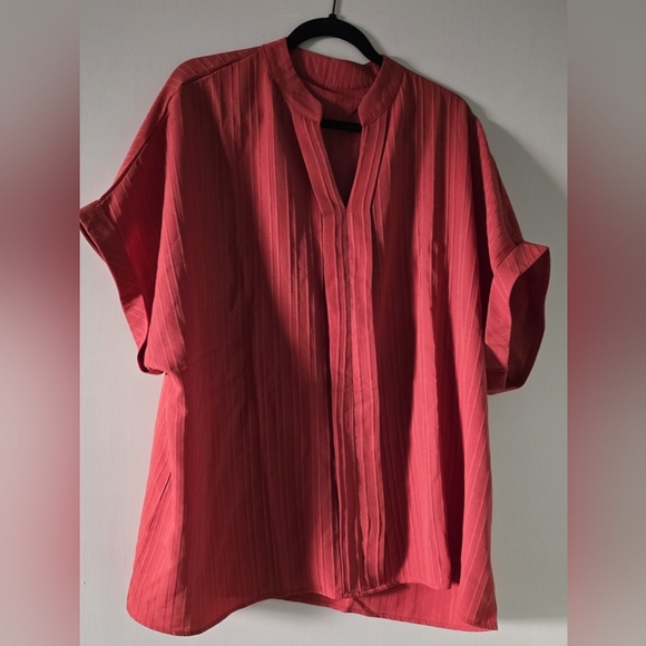 SHEIN Tops - Shein vneck blouse orange size 5XL